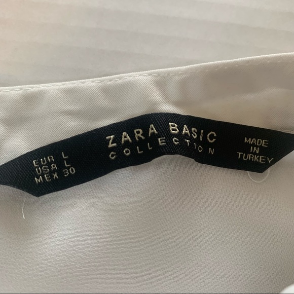 Zara Basic collection women’s blouse, white color, size large, - Picture 2 of 11